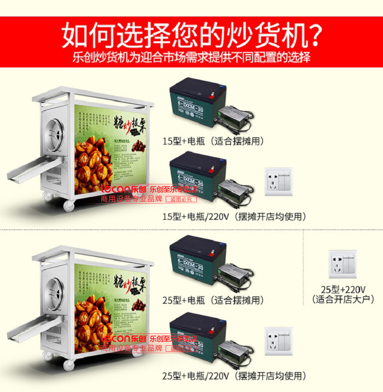 樂創炒貨機多功能糖炒栗子花生芝麻瓜子機燃氣全自動商用炒板栗機