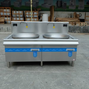 食堂大鍋灶_商用電磁爐20KW大功率雙頭大炒爐700大炒鍋批發(fā)