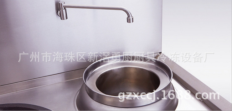 廠家直銷(xiāo)廚房設(shè)備商用節(jié)能不銹鋼單炒單尾爐 中餐燃?xì)鈫晤^炒爐