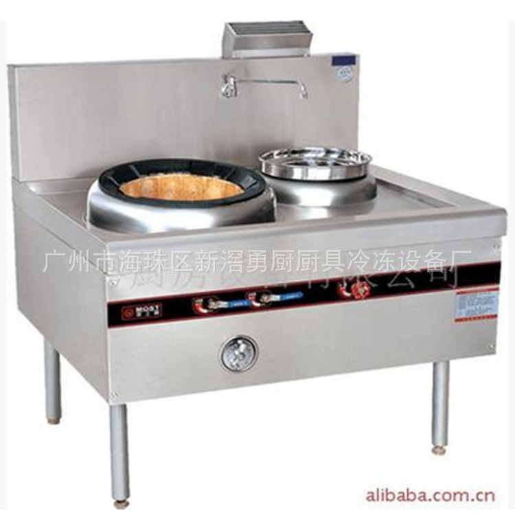 廠家直銷(xiāo)廚房設(shè)備商用節(jié)能不銹鋼單炒單尾爐 中餐燃?xì)鈫晤^炒爐