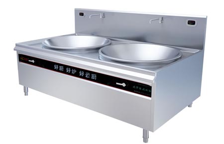 第五代高新電磁加熱技術(shù) 25KW電磁雙頭大炒爐24888.00元/臺